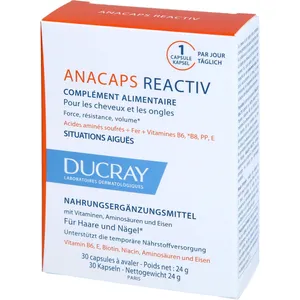 تقویت کننده مو، پوست و ناخن آناکپس دوکری ری اکتیو Ducray Anacaps Reactiv