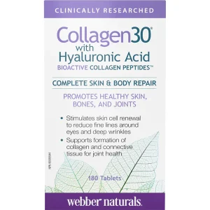 کلاژن 30 وبر نچرالز همراه با اسید هیالورونیک Webber Collagen30® Hyaluronic Acid