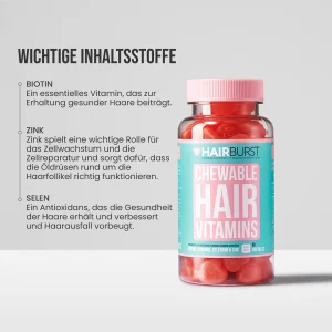 پاستیل تقویت کننده و ضد ریزش مو هیربرست HAIR BURST Chewable  Hair Vitamin