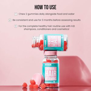 پاستیل تقویت کننده و ضد ریزش مو هیربرست HAIR BURST Chewable  Hair Vitamin