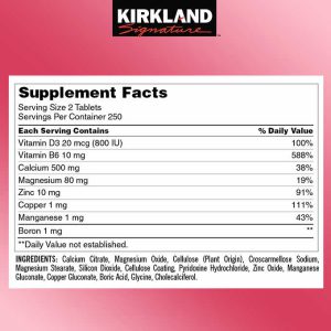 کلسیم سیترات منیزیم و زینک کرکلند Kirkland Calcium Citrate Magnesium Zinc