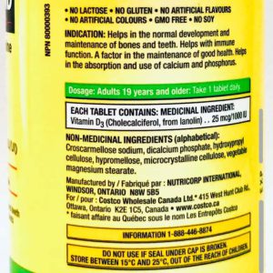 ویتامین دی کرکلند 25 میکروگرم Kirkland Signature Vitamin D3