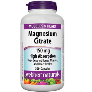 منیزیم سیترات وبر نچرالز 150 میل 300 عدد Webber Naturals Magnesium Citrate