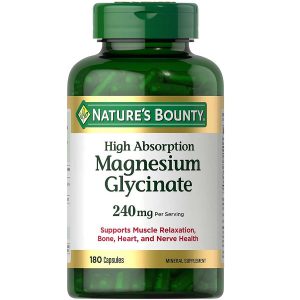 منیزیم گلیسینات نیچرز بونتی 240 میل 180 عدد Nature's Bounty Magnesium Glycinate