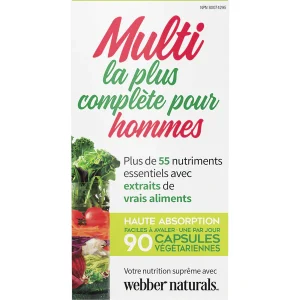 کامپلت مولتی ویتامین مردانه وبر نچرالز Webber Multi la plus complète pour hommes