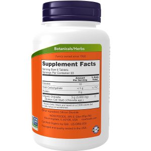 قرص کلرلا ناو 500 میلی گرم 200 عدد Now Chlorella