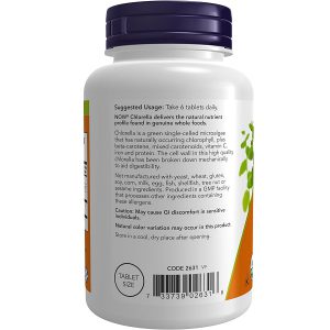 قرص کلرلا ناو 500 میلی گرم 200 عدد Now Chlorella