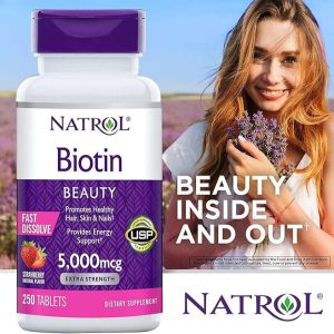 بیوتن ناترول 5000 میکروگرم 250 عدد Natrol Biotin BEAUTY