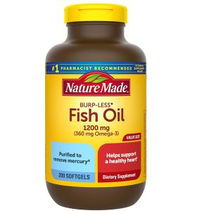 روغن ماهی نیچرمید 1200 میلی گرم 200 عدد Nature Made Fish Oil