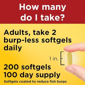 روغن ماهی نیچرمید 1200 میلی گرم 200 عدد Nature Made Fish Oil