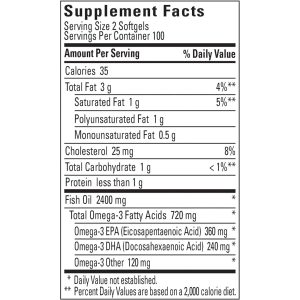 روغن ماهی نیچرمید 1200 میلی گرم 200 عدد Nature Made Fish Oil