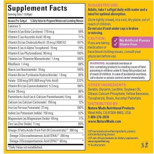 مولتی ویتامین دوران بارداری 150 عدد Nature Made Prenatal Multi + DHA