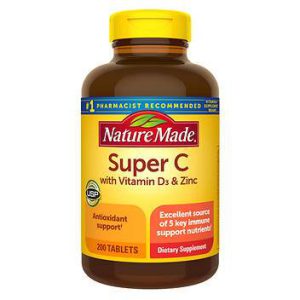 سوپر ویتامین ث نیچرمید Nature Made Super C حاوی ویتامین D و زینک