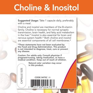 کولین و اینوزیتول ناو 100 عدد Now Foods Choline & Inositol