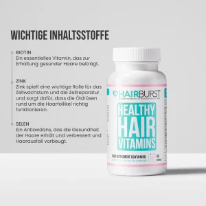 تقویت کننده و ضد ریزش موی هیربرست HAIRBURST HEALTHY HAIR VITAMINS