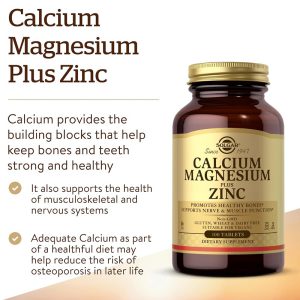 کلسیم منیزیم زینک سولگار Solgar Calcium Magnesium Plus Zinc