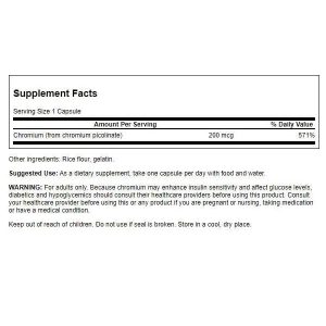 کروم پیکولینات سوانسون 200 عدد Swanson Chromium Picolinate