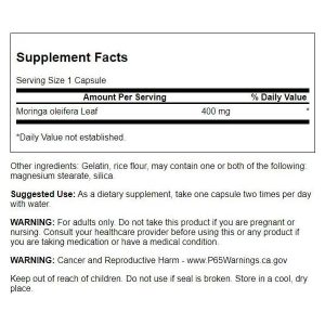 عصاره مورینگا اولیفیرا ناو 400 میلی گرم 60 عدد Swanson Moringa Oleifera