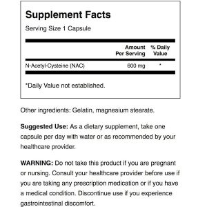 ان استیل سیستئین سوانسون Swanson NAC N-Acetyl Cysteine