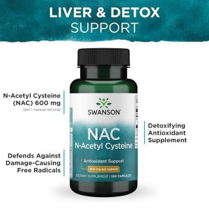 ان استیل سیستئین سوانسون Swanson NAC N-Acetyl Cysteine