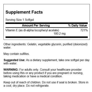 ویتامین ای سوانسون Swanson Premium Vitamin E