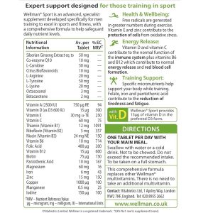 مولتی ویتامین مردانه ول من اسپرت ویتابیوتیکس VITABIOTICS Wellman Sport