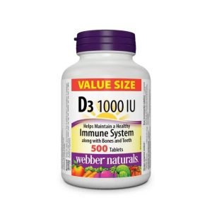 ویتامین دی وبر نچرالز 500 عدد Webber Naturals D3 1000IU