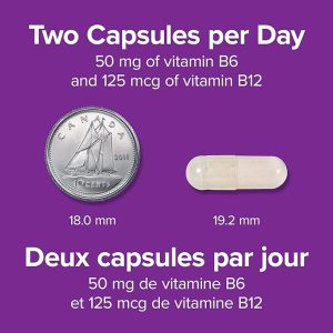 ویتامین B6 و B12 وبر نچرالز همراه با فولیک اسید 120 کپسول