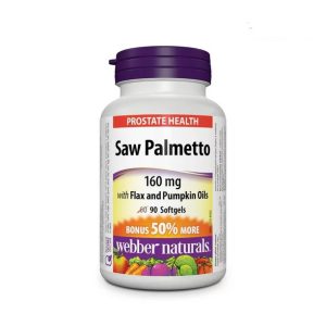 عصاره نخل اره ای وبر نچرالز همراه با روغن کتان و تخم کدو