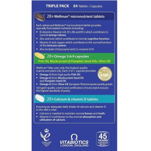 مولتی ویتامین ول من مکس ویتابیوتیکس VITABIOTICS WELLMAN MAX