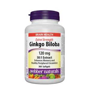 جینکوبیلوبا وبر نچرالز 120 میلی گرم 300 گرم Webber Naturals Ginkgo Biloba
