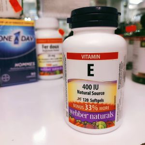 ویتامین E وبر نچرالز 400 واحد بین المللی 120 سافت ژل