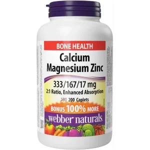 کلسیم منیزیم زینک وبر نچرالز 200 عدد Webber Calcium Magnesium Zinc