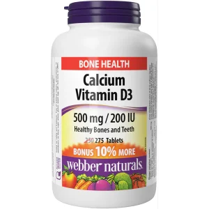 کلسیم ویتامین دی وبر نچرالز Webber Calcium Vitamin D3 500mg/200IU