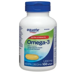 امگا 3 اکویت 1200 میلی گرم 100 عدد Equate Extra Strength Omega-3
