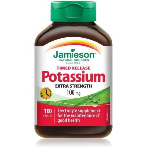 اکسترا استرنگ پتاسیم جمیسون 100 عدد Jamieson Potassium 100mg