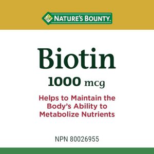 بیوتین نیچرز بونتی 1000 میکروگرم 200 عدد Nature's Bounty Biotin