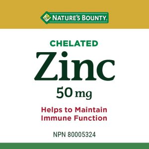 کلات روی نیچرز بونتی 50 میلی گرم 200 عدد Nature's Bounty Chelated Zinc