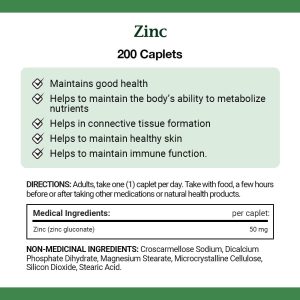 کلات روی نیچرز بونتی 50 میلی گرم 200 عدد Nature's Bounty Chelated Zinc