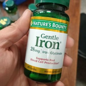 قرص آهن ایرون پلاس نیچرز بونتی 28 میلی گرم 90 عدد حاوی فروس بیس گلیسینات