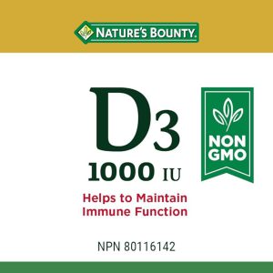 ویتامین D3 نیچرز بونتی 400 عدد 1000 واحد Nature's Bounty Vitamin D3