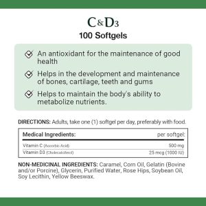 ویتامین C و ویتامین D3 نیچرز بونتی Nature's Bounty Vitamin C and D3