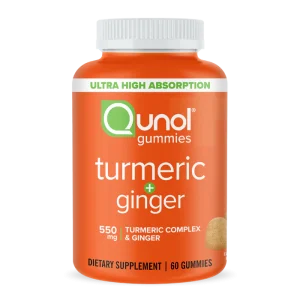 پاستیل زردچوبه زنجبیل کیونول Qunol Turmeric + Ginger