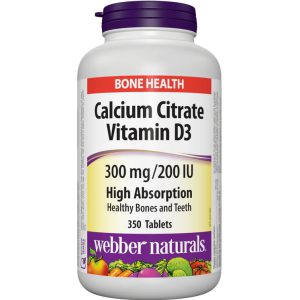 کلسیم سیترات و ویتامین دی وبر نچرالز 350 عدد Webber Calcium Citrate Vitamin D3