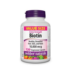 مکمل بیوتین وبر نچرالز 10000 میکروگرم 120 عدد Webber Naturals Biotin