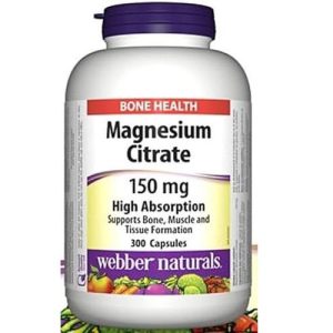 منیزیم سیترات وبر نچرالز 150 میلی گرم 300 عدد Webber Naturals Magnesium Citrates