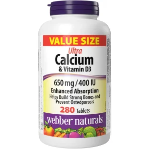 اولترا کلسیم ویتامین دی وبر نچرالز Webber Ultra Calcium & Vitamin D3