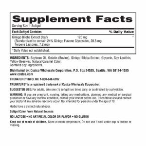 جینکو بیلوبا ترانچر کاستکو Costco Trunature Ginkgo Biloba