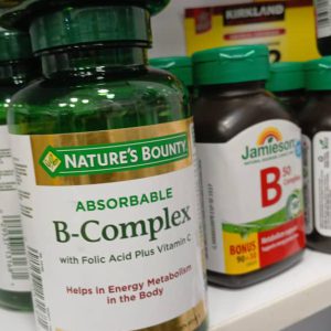 مکمل B کمپلکس نیچرز بونتی 100 عدد همراه با فولیک اسید و ویتامین C