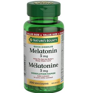 ملاتونین نیچرز بونتی 5 میلی گرم 200 عدد Nature's Bounty QUICK DISSOLVE Melatonin